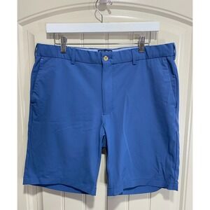 Peter Millar Crown Crafted Men's 35 Performance Shorts Golf Blue Stretch Preppy